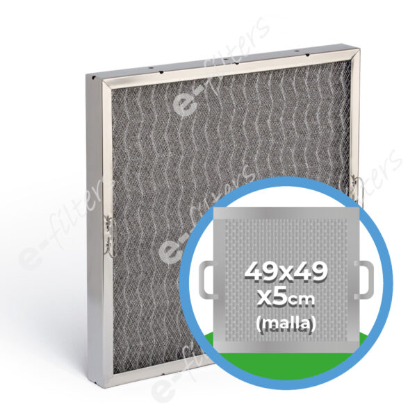 Filtro de cocina MALLA 49x49x5 INOX